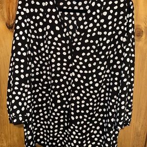 Black and White Polka Dot Blouse